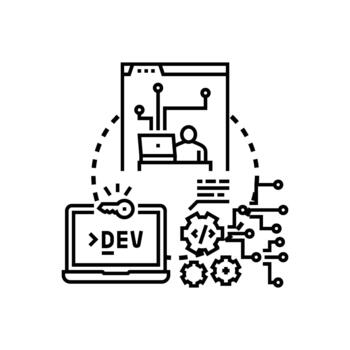 desarrollador herramientas. Proporcionar conjunto ayuda y programación apoyo vector