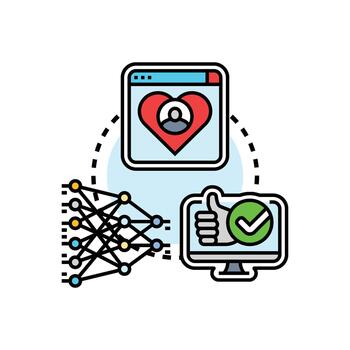 artificial inteligencia Procesando usuario. datos para moderno mejorado experiencia vector