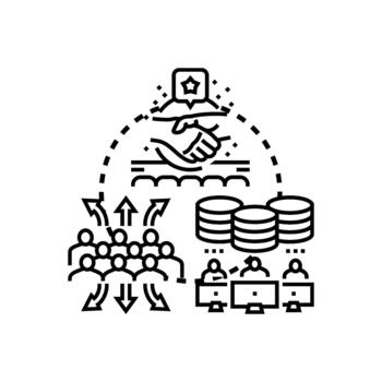 colegio proyecto trabajo en equipo colaborando aprendizaje proceso vector
