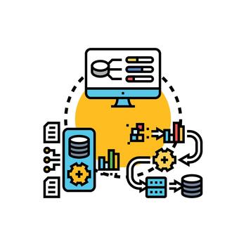 Model query stylized processing pipeline data analysis. system vector