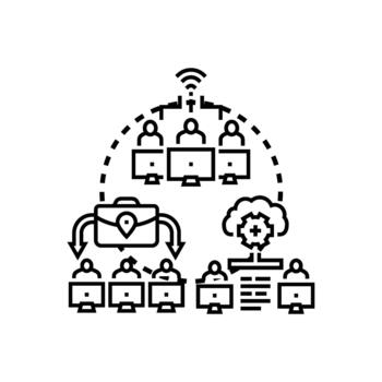 Team code sync for collaborative software development vector
