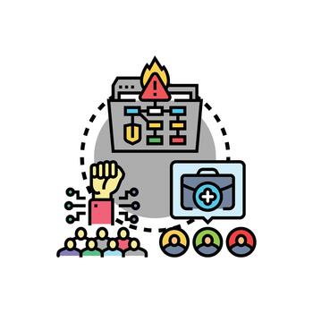 Corporate pack development action plan problem. solving strategy vector
