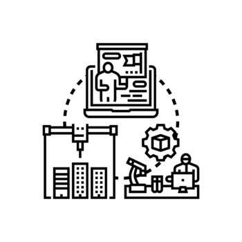 Ingenieria desarrollo. proceso variaciones creando digital tecnología soluciones vector