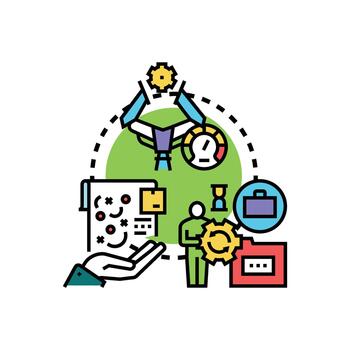 Business strategy. optimization variations process developing solutions vector