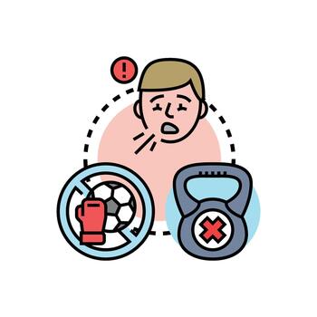 Steady body fat decrease requiring health changes concept vector