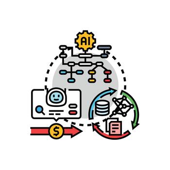 artificial datos Generacion Procesando máquina aprendizaje concepto vector