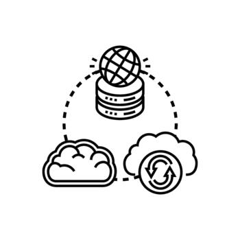 Cloud database storing computing data styleset globally with syncing vector