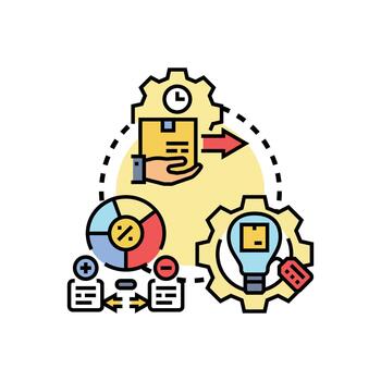 Devops deployment. multistyle workflow engine concept vector