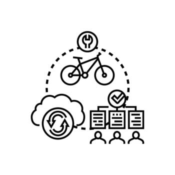 Harmonious alignment range planning. process workflow management vector