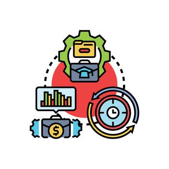 Programmable workflow logic. engine forms system concept vector