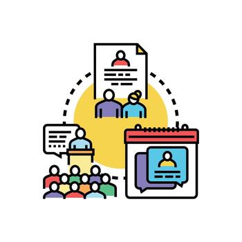 Family support training program concept development range vector