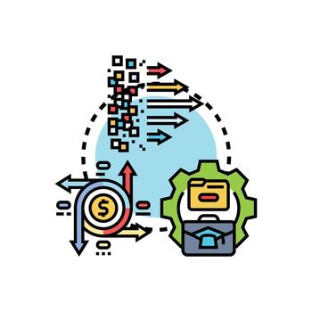 conceptos continuo datos. fluir administración Procesando información ciclo vector