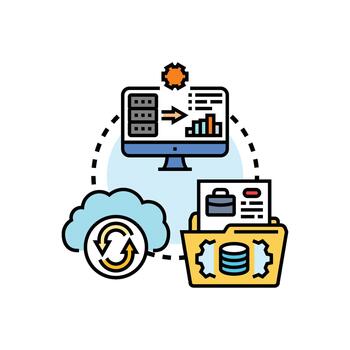 centralizado serie datos controlar sistema. estructurando información procesos vector