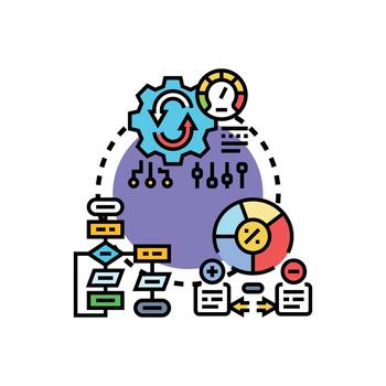 Automated task flow optimization process . concept variants vector