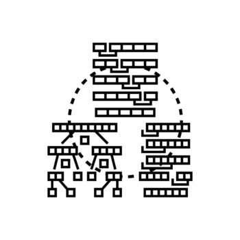 mix Bubble sort method. algorithm visualization concept vector