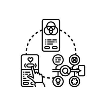 oscuro paquete tema ui web. solicitud desarrollando proceso vector