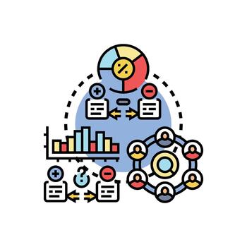 flujo de trabajo simulación. multiestilo modelado negocio proceso mejoramiento vector