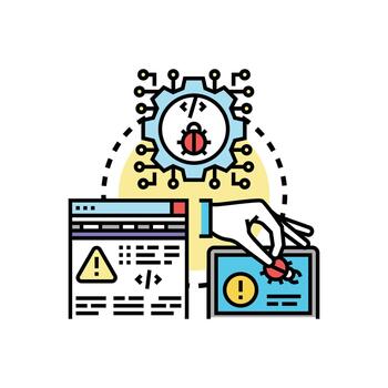 depuración software edición código proceso quitando programa errores vector