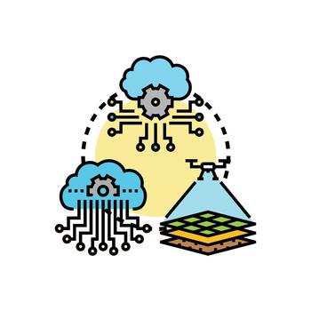 Cloud based machine. learning aerial data processing mix vector