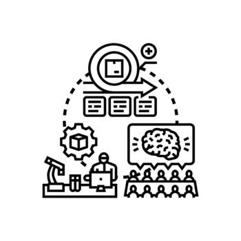 forms Organizational technology. development plan development process vector
