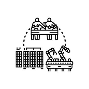 Bubble sorting modern method process for data organization. vector