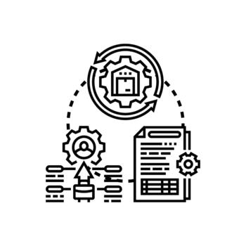 Operacional simplificado proceso simulación estudiando flujo de trabajo análisis. vector