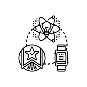 Intelligent learning systems developing smart education technology. forms vector