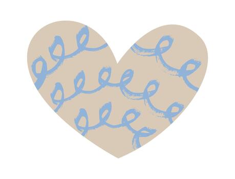 Heart Scribble Pattern Crayon vector