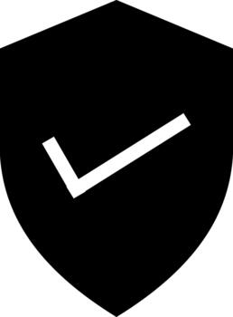 Angular Verification Shield Symbol vector