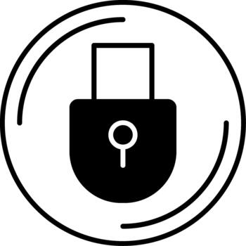 bloquear semi sólido íconos vector