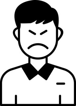 Angry Semi Solid Design vector