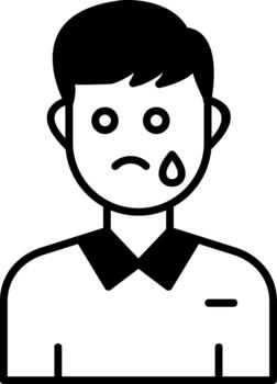 Sadness Semi Solid Design vector