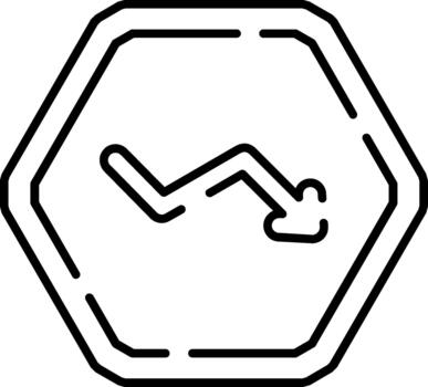 Decrease Linear Icons Design vector