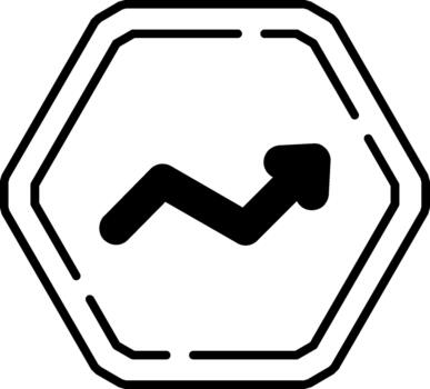 Increase Semi Solid Icons vector
