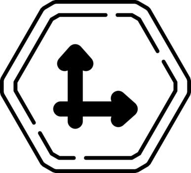 intersecarse semi sólido íconos vector
