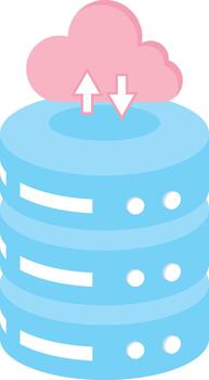 icono de base de datos en la nube vector