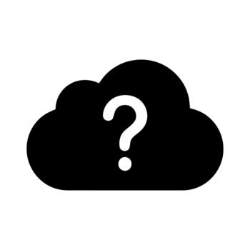 Cloud Computing Question Mark Help icon vector