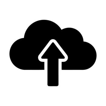 Cloud Upload Computing icon for Digital Data Transfer vector