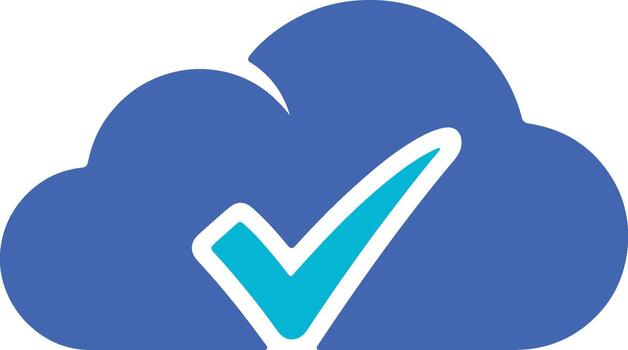 Cloud Computing Checkmark Icon vector