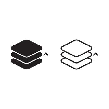 Layers Stack Document Icon Graphic vector