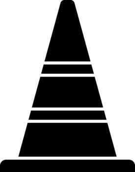 cone solid icon vector