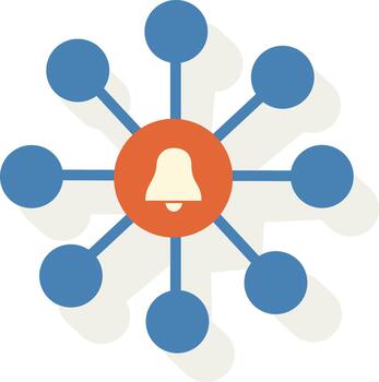 Network node icon for data connection vector