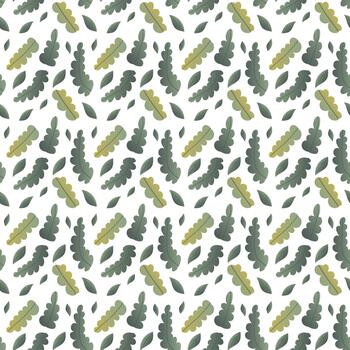 Small Botanical Leaf Seamless Repeat Pattern vector