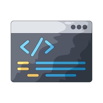 Coding Window Illustration vector