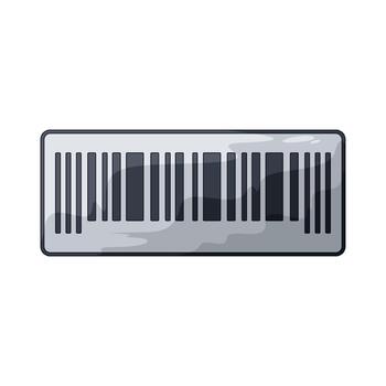 Barcode machine-readable pattern Illustration vector