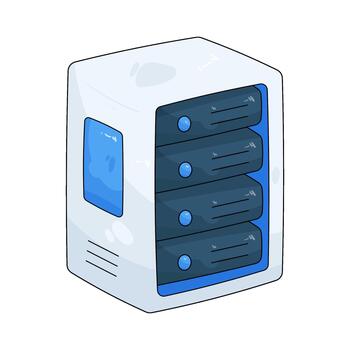 Network Server Rack vector