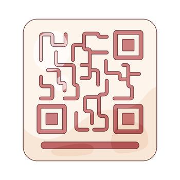 QR Code Label vector