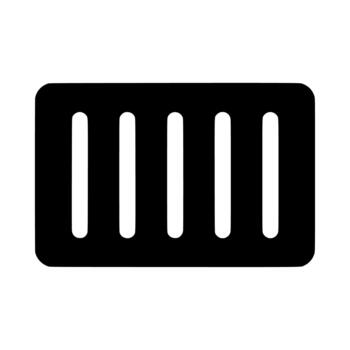 minimalista sólido negro código de barras escáner código gráfico interfaz icono vector