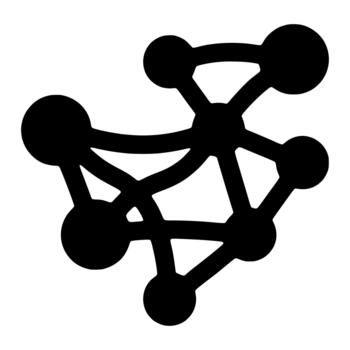 sólido resumen red conexión datos estructura icono ilustración vector