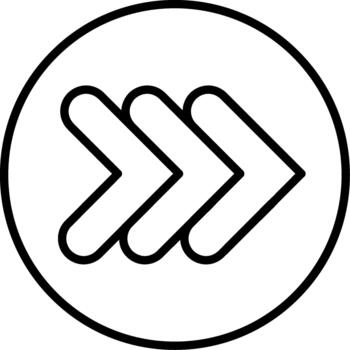 flecha lineal diseño icono vector